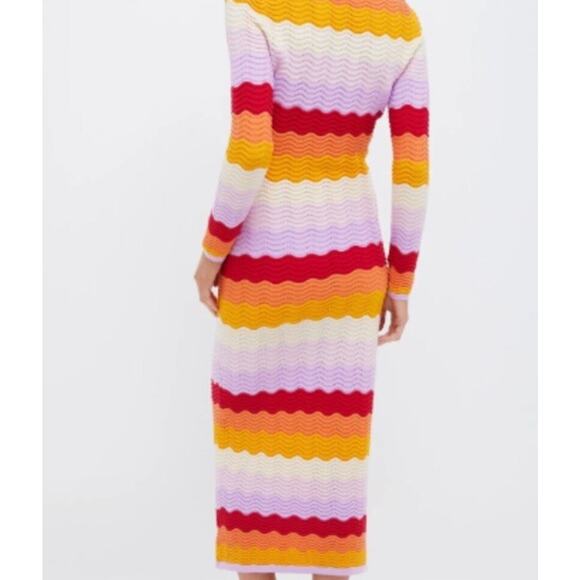 Hyacinth House Montego Knit Midi Dress - Sunset Stripe Nwt $178 Size Small ES - Picture 7 of 7